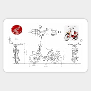 1966-68 Little Honda P50 Blueprint Sticker